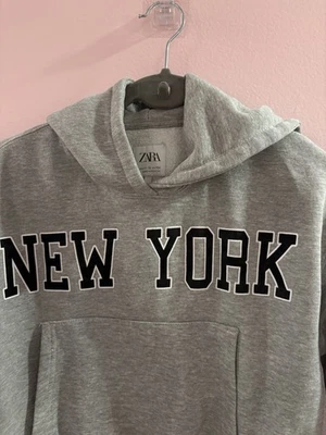 Zara Kids Grey/Brown Hoodie Sweater Size 11-12, cm 152 - Image 1 of 4