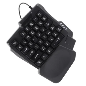One Handed Gaming Keyboard RGB Backlit 35 Keys Portable Mini Gaming Keypad Er... - Picture 1 of 2
