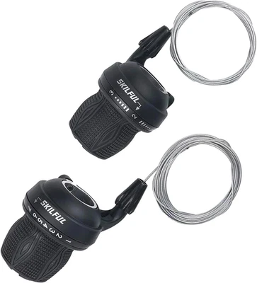 Bicycle Twist Shifter Lever 3X7 3X6 Speed Revoshift 21 18 Speed Twist Grip 1 Pai - Image 1 of 4