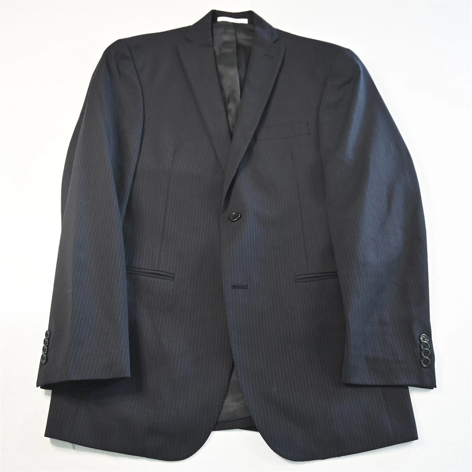 Murano 38R черный в полоску шерсти мужской блейзер костюм куртка спортивное пальто - Изображение 1 из 4