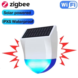 Tuya Smart Zigbee/Wifi Sirene Alarm Wasserdicht Outdoor mit Solar und USB Power S - Bild 1 von 7