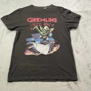 Vintage Gremlins "We're Here" T-Shirt Herren M schwarz Film Grafik Tee - Bild 1 von 7