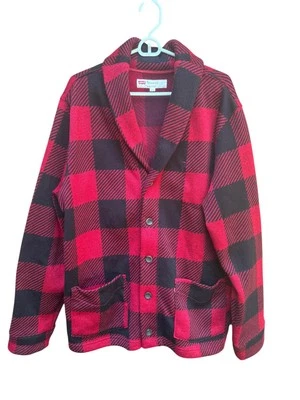 Cárdigan Suéter Levi's Para Hombres Pantalón Rojo/Negro Búfalo Cuadros Talla XL m3 Foto 1 de 4