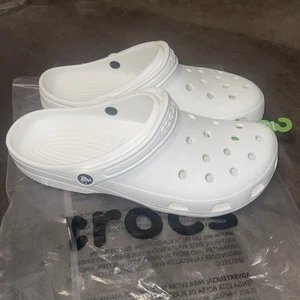 Crocs Men's Classic Clog Authentic Shoe Style 10001 NEW!!! Size 13 Men’s WHITE - Picture 1 of 6