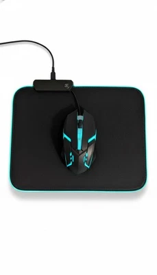 RGB Gaming Mouse, 1600 DPI USB Wired Computer Mice, 3D Scroll Wheel, Adjustable - Image 1 of 4