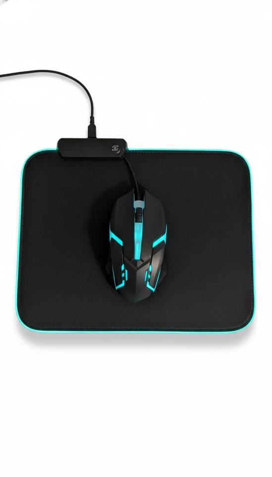 RGB Gaming Mouse, 1600 DPI USB Wired Computer Mice, 3D Scroll Wheel, Adjustable - Image 1 of 4