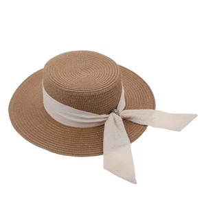  Sonnenhut mit breiter Krempe: Urlaub Strandhut für Damen - Sonnenschutz Strohhut für - Bild 1 von 12