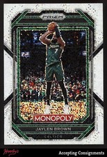 2022-23 Panini Prizm Monopoly White Sparkle #5 Jaylen Brown SP CELTICS