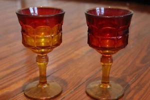 Vintage 2 Amberina Goblets--Read Description - Picture 1 of 4