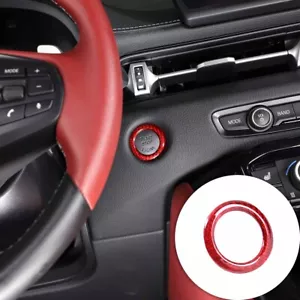 Anillo rojo de ajuste con botón de arranque/parada del motor de carbono para Toyota Supra A90 2019-23 - Imagen 1 de 21
