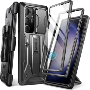Tongate für Samsung Galaxy S23 Ultra Hülle mit Ständer & Gürtelclip SCHWARZ - Bild 1 von 2
