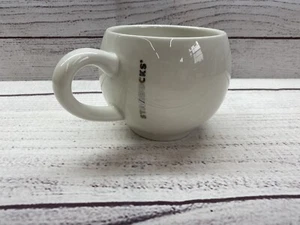 STARBUCKS 2014 Round Coffee Mug Cup 14oz White with Metallic Vertical Letters - Picture 1 of 8