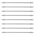 8X Stainless Steel Thread Bar Stock Rod Silver Tone 320Mm X M8 K8k17915