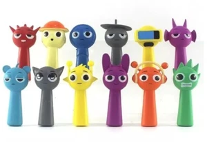 Sprunki Set of 12 Different PVC Cake Toppers Mini Figures 3 inches tall. - Picture 1 of 2