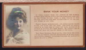 Handmalerei auf schönem Mädchen Foto befestigt an Bank von San Jose Löscher - Bild 1 von 3