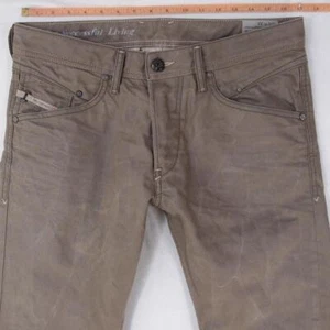 Uomos Diesel BELTHER Slim Dritto Marrone Jeans W32 L34 - Foto 1 di 9