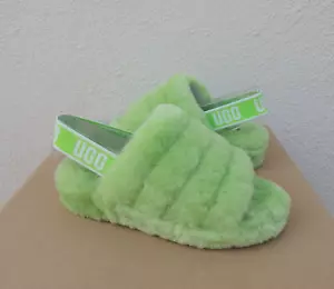 UGG APPLE FLUFF YEAH SLIDE SHEEPSKIN SLIPPER SANDALS, WOMEN US 9/ EUR 40 ~NEW - Picture 1 of 4