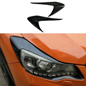 Cubierta de párpado de faros de fibra de carbono ABS para Subaru XV Crosstrek 2012-2017 - Imagen 1 de 7