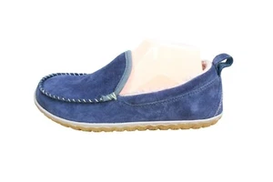 LL Bean Women's Purple Suede Fleece Lined Mountain Moccasin Slippers Size 8 M - Picture 1 of 9