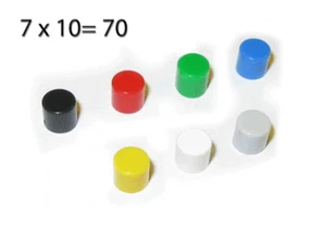 70 x Kappe / Knopf für Mikrotaster Hubtaster 6x6x5-8 Druckschalter Kurzhubtaster - Bild 1 von 2