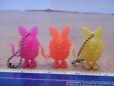 LOT OF 3 RAT FINK KEY CHAIN GUMBALL CHARMS (#2 )  ED "BIG DADDY" ROTH
