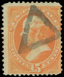 Scott #152, Used, "TRIANGLE" Fancy Cancel, (Ken A. Whitfield #1988) SCV $210.00+ - Picture 1 of 1