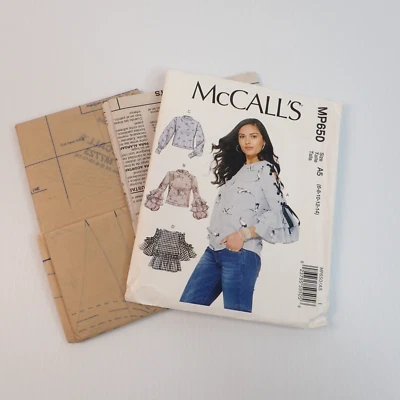 McCall'S M7723/MP650 Misses' Loose Fit Tops W/ Variations SZ 6-14 UNCUT 2018 - Image 1 of 4