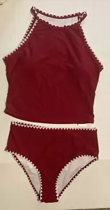 Beachsissi Swim Suit Women’s M 2 Pc Color Red - Picture 1 of 2
