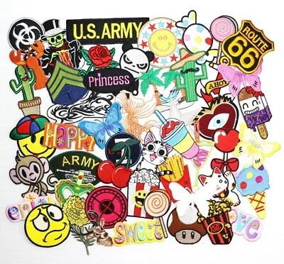 Random Patch Music Rock Punk Biker funny Gift Artwork Emblem DIY Iron on Clothes - Image 1 of 4