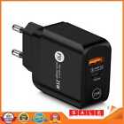 25W PD QC3.0 Mobile Phone Wall Charging USB Type C Fast Charger (Black EU)