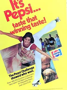 Pepsi Challenge So. California 1979 Vintage The Winning Taste Originaldruck Anzeige - Bild 1 von 5