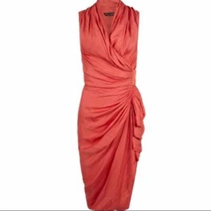 All Saints Spitalfields Cancity Japanese Cloth Wrap Dress, Womens 2 US - Picture 1 of 9