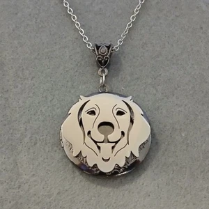 Collar Medallón Golden Retriever Gran Regalo Amantes de los Perros Mascotas Memoria Fiesta de Cumpleaños - Imagen 1 de 11