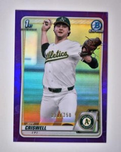 2020 Bowman Draft Base Chrome Purple #BD-134 Jeff Criswell /250