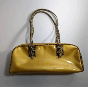 Stuart Weitzman goldene Geldbörse Leopardenborte Schultertasche - Bild 1 von 21