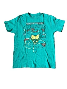 Vintage TARTARUGHE NINJA MUTANTI TEENAGE - T-shirt verde taglia media cucita singola - Foto 1 di 8