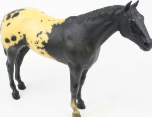 Vintage Breyer Gestüt Spinne Appaloosa Hengst 66 B Stempel eine Socke schwarz Decke - Bild 1 von 9