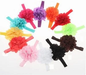 Baby Kleinkind Blume Floral Elastisch Stirnband Zubehör 12 Farben Stirnband 1541 - Bild 1 von 12