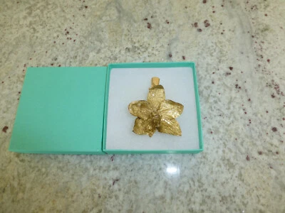 Phalaenopsis Real Phal. Orchid Preserved Flower Gold Tone Hair Clip - Image 1 of 4