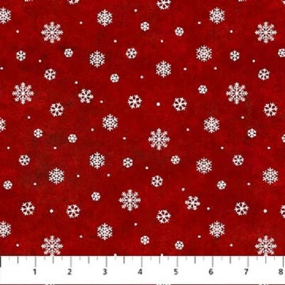 Golden Retriever Christmas Cotton Quilt fabric Northcott 25301-24 Snow Flakes R - Image 1 of 4