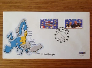 2004 MALTA POST-JOINING THE EU STAMPS FIRST DAY COVER-VALLETTA-MALTA & GOZO GC - Picture 1 of 4