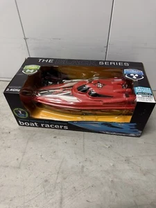 NEW Blue Sharper Image Battery Operated RC Boat Racer Wireless 2.4 GHZ - Picture 1 of 6