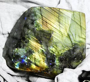 1011 grammi o 2 libbre 3,7 once GRANDE ESEMPLARE DI LABRADORITE LUCIDA MADAGASCAR - Foto 1 di 2