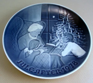 Vintage Bing & Grondahl 1978 Christmas Plate 7" Grandmother Grandchildren Story - Picture 1 of 4