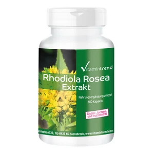 Rhodiola Rosea Extrakt 500 mg - 180 Kapseln Rosenwurz für 6 Monate, Vitamintrend - Bild 1 von 11