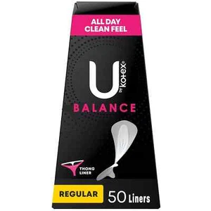 Forros de tanga envueltos diarios U by Kotex Balance, absorción ligera, regulares, - Imagen 1 de 1