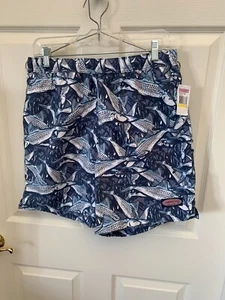 Vineyard Vines Chappy Swin Trunks BoneFish and Blue Herron Blue Size M - Picture 1 of 5