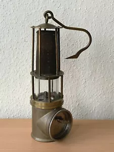 Alte Grubenlampe / Benzin-Wetterlampe, Dominit, Typ BL 10 / III, Messing - Bild 1 von 12