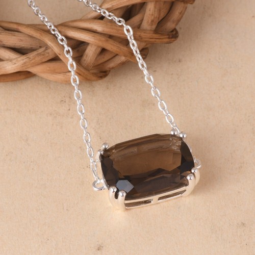 VALENTINO Splendido Bracciale Pietra Preziosa Quarzo Fumoso in Argento 925 per Regalo Gioielli Matrimonio