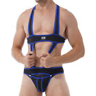 Mens Stretchy Thong Shoulder Harness Belt Jockstrap One piece Bodysuit Underwear